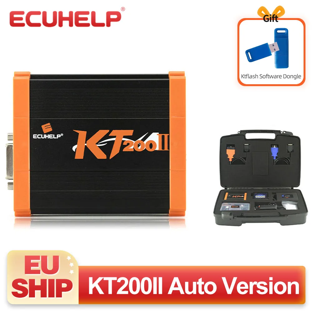 

[Сделайте бесплатно Ktflash Dongle] ECUHELP KT200II Программатор ECU Инструмент Автоматическая версия Поддержка стенда/OBD/BOOT/BDM/JTAG Несколько протоколов