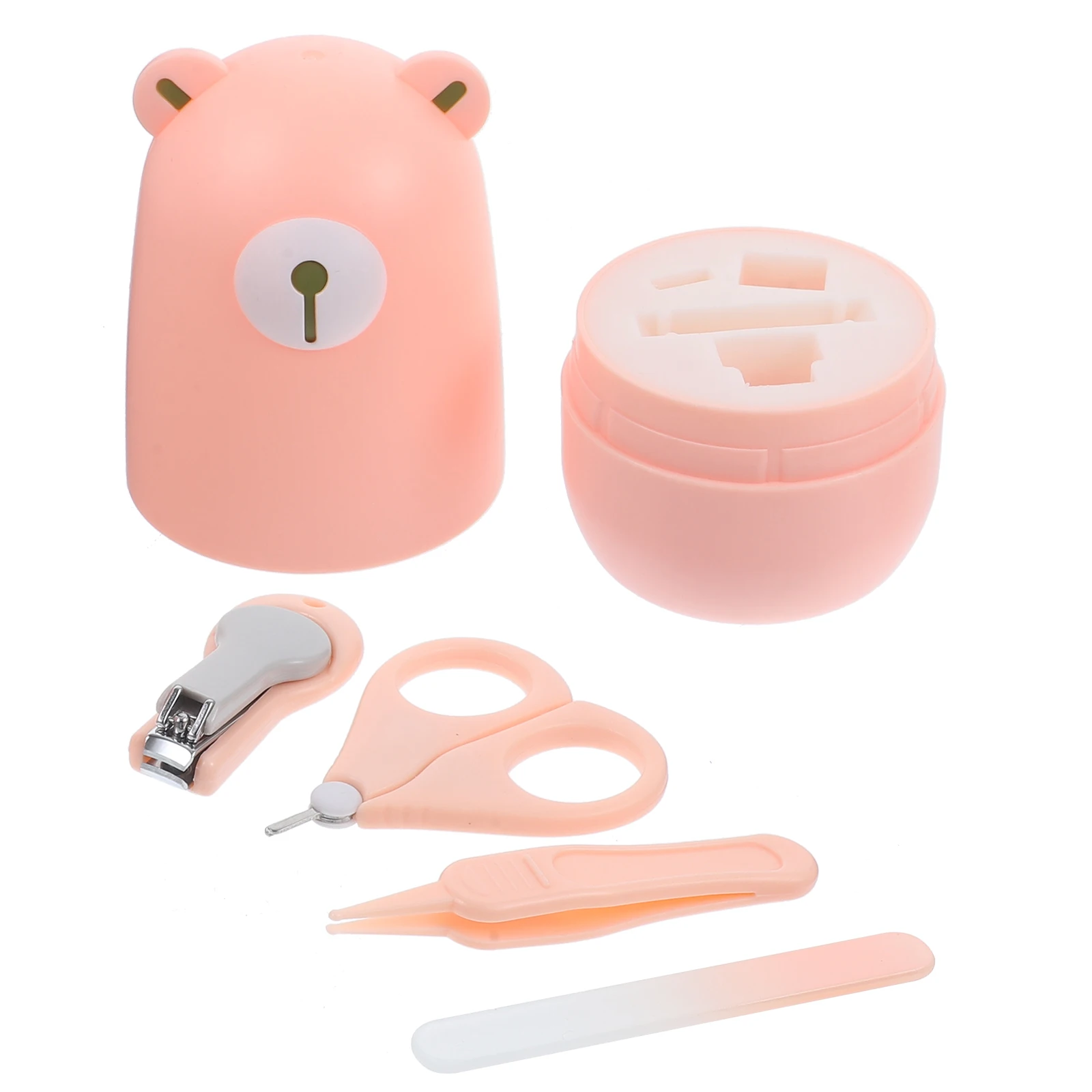 

Baby Nail Care Kit Plastic Carbon Steel Clippers for Kids Infants Anti Slip Design Protect Hands Gift Shower Newborn Manicure