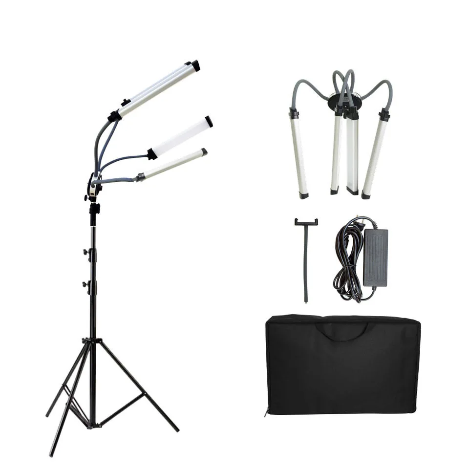 Professional live performance fill light 4-piece studio selfie LED light with tripod