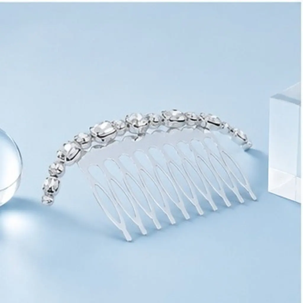 1Pcs Exquisite Glass Rhinestone Hair Comb High-Quality Alloy Hair Decor Delicate Charm for Daily Use Special Occasions Fashion