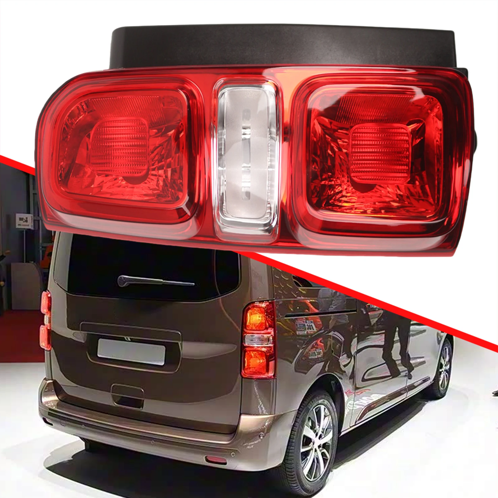 For Peugeot Expert Vauxhall Vivaro Citroen Dispatch Toyota Proace 2016-2021 Car Rear Tail Light Lamp Car Accessories 9808243180