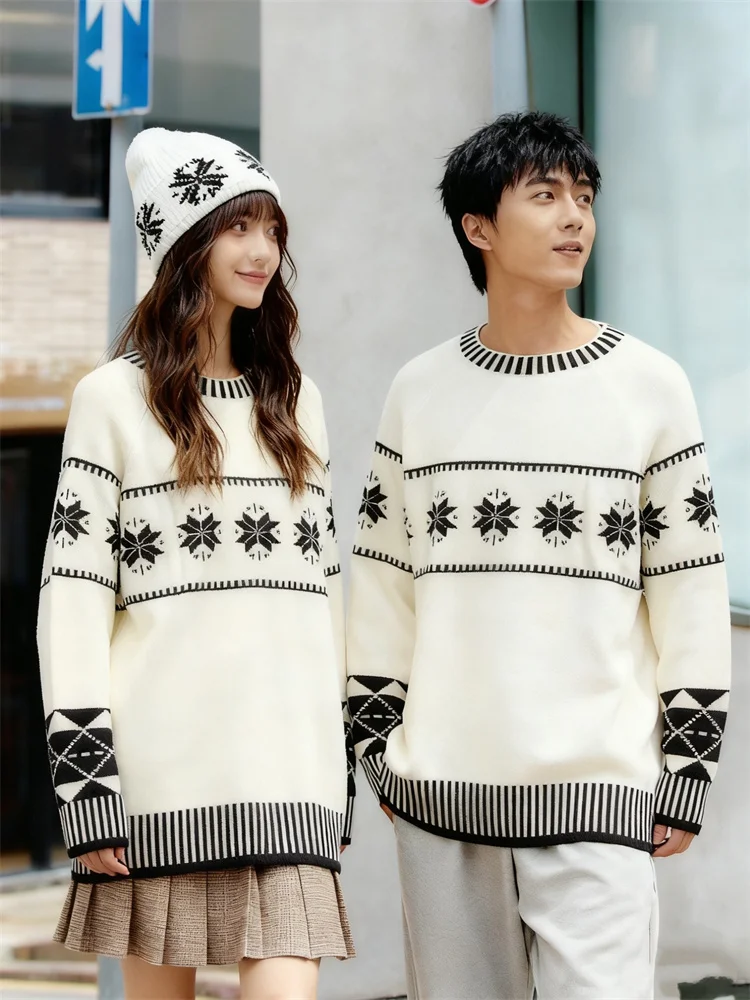 

ZAZOMDE Korean Style High Street Knitted Top Unisex Loose Fit Sweater Long Sleeve Comfortable Daily Wear And Street Fashion