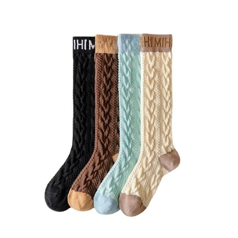 2 pary trójwymiarowych, uniwersalnych, długich skarpet, cienkie, japońskie, retro, wysokie skarpety JK, modne skarpetki do kolan w stylu streetwear, codzienne.