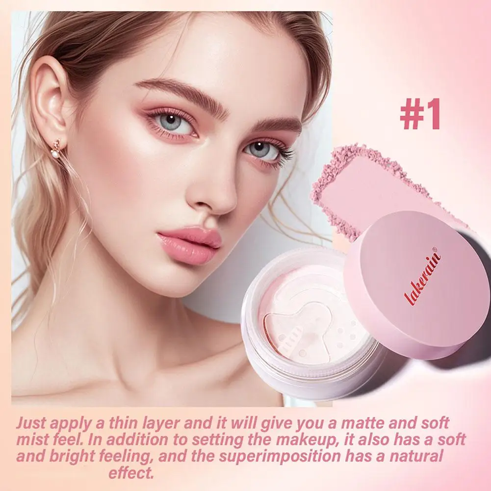 Lakerain 6.5g Beauty Blurring Powder Oil Control Waterproof Face Loose Powder Long Lasting Makeup Concealer Powder Woman