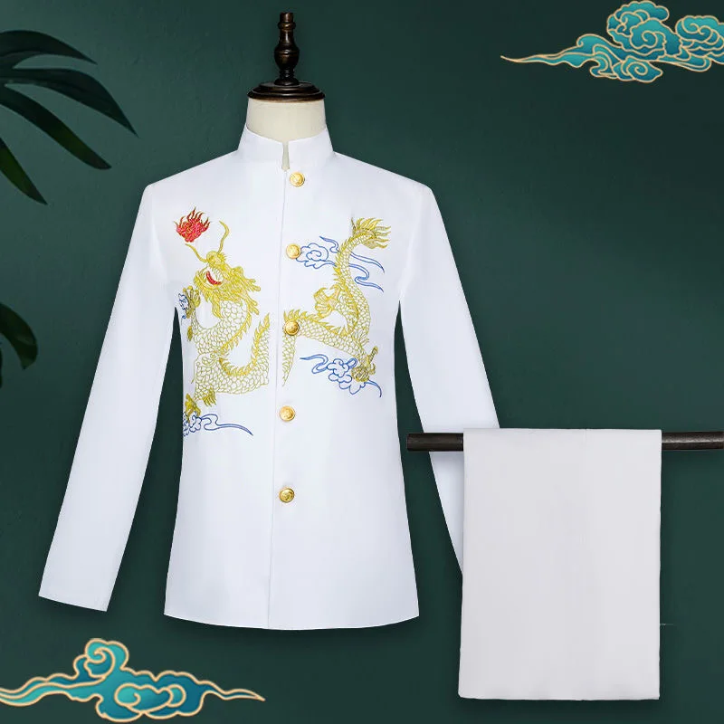 

Chorus groomsmen dress Chinese style adult high-end host dress