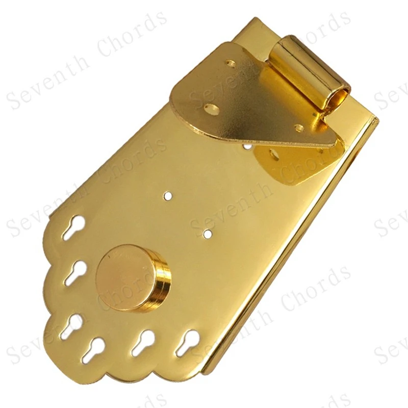 Ein Set Gitarrenbrücken für Hohlkörper- und Semi-Hollow-E-Gitarren in Chrom, Schwarz oder Gold zur Auswahl, Gitarrenzubehörteile – Detail 3