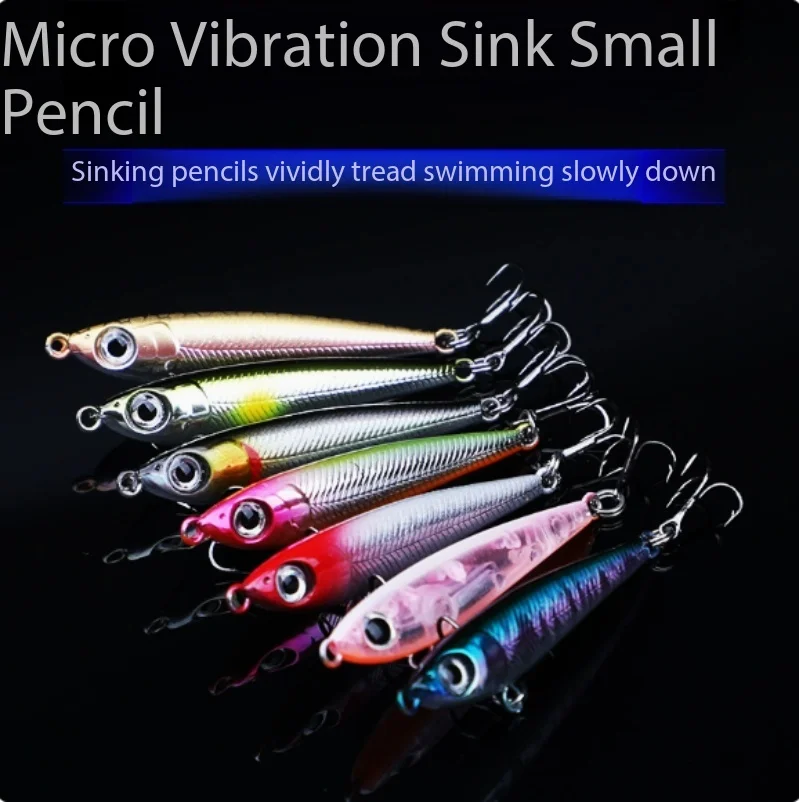 

Fishing Lure Mini Sinking Pencil Tremble Sink Full Water Range Balance Longcast 48mm 3g Exact Spec for Whitebait Tilapia Perch