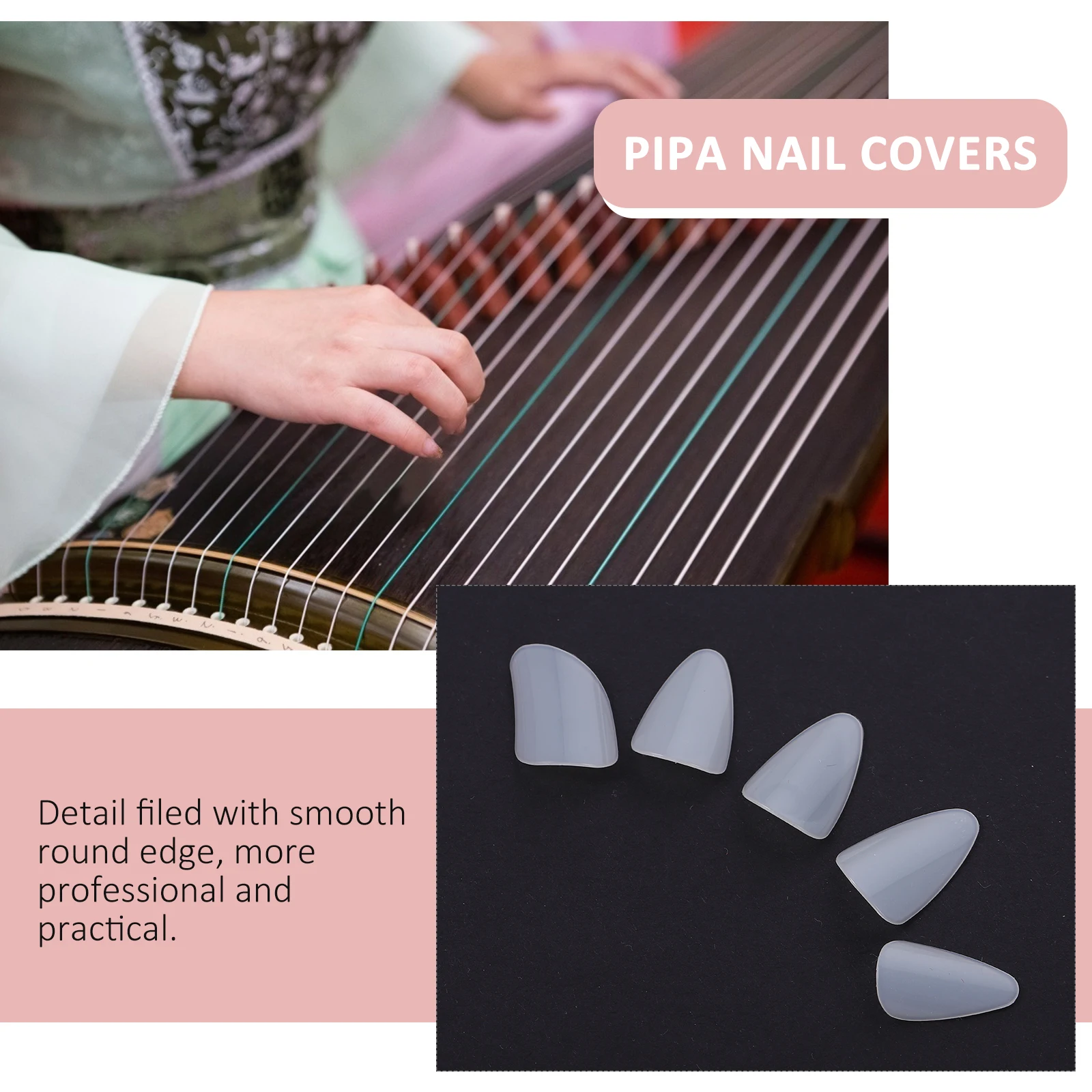 

5 Pcs Pipa Nails Replacement K Instrument Covers Protectors Accessories Musical Child