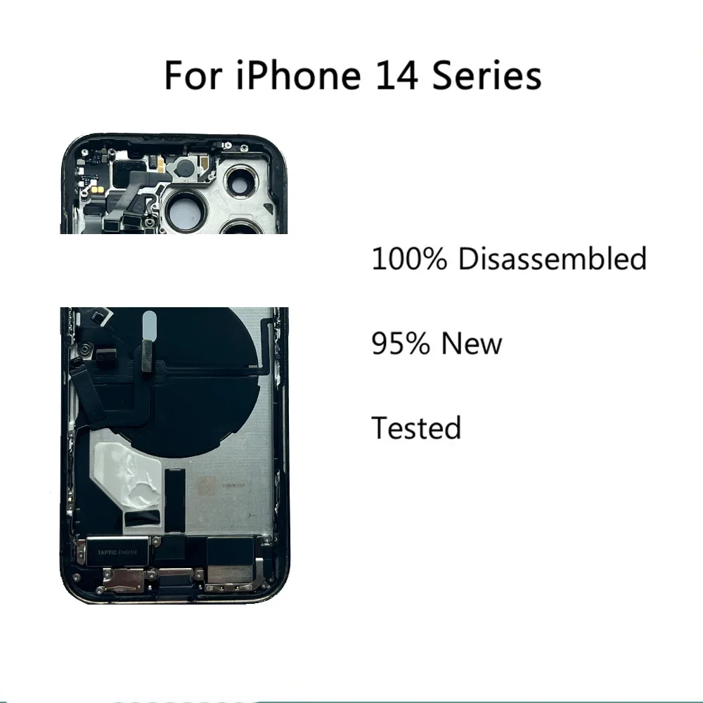 A+++ Ori Disassembled Middle Frame Housing Back Cover For IPhone14 Pro Max 14 Plus With Wireless Assembly Replacement