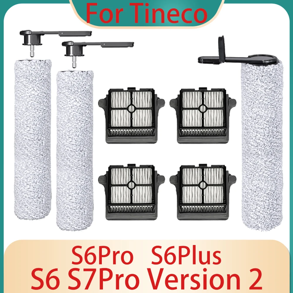 Roller Brush For Tineco S6/S7Pro Version 2 Tineco Floor One S7 Flashdry Accessories Detachable Roller Brush With 4 Screws Filter