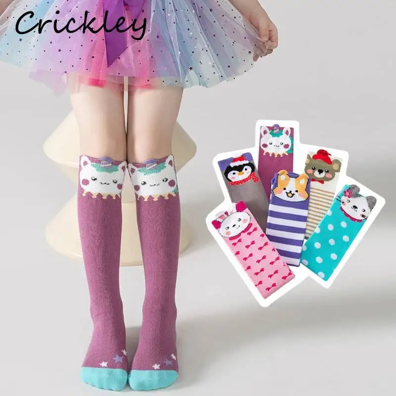 

Unicorn Bunny Girls Stockings Cartoon Penguin Bear Children Fashion Socks Princess Party Striped Knitted Kids Stockings