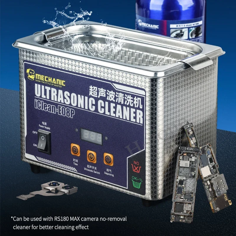 기계식 iClean-E08P 초음파 세척기, 고주파 다기능 세척 IC, 800ml, 50W 기계식 iClean-E08P 초음파 세척기, 고주파 다기능 세척 IC, 800ml, 50W
