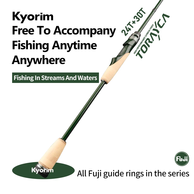 

KYORIM STREAM GAME Lure Fishing Rod,2 Sections,Fast Action,Torayca Carbon,FUJI A Guide,KYORIM Carbon Reel Seat,Trout Rod