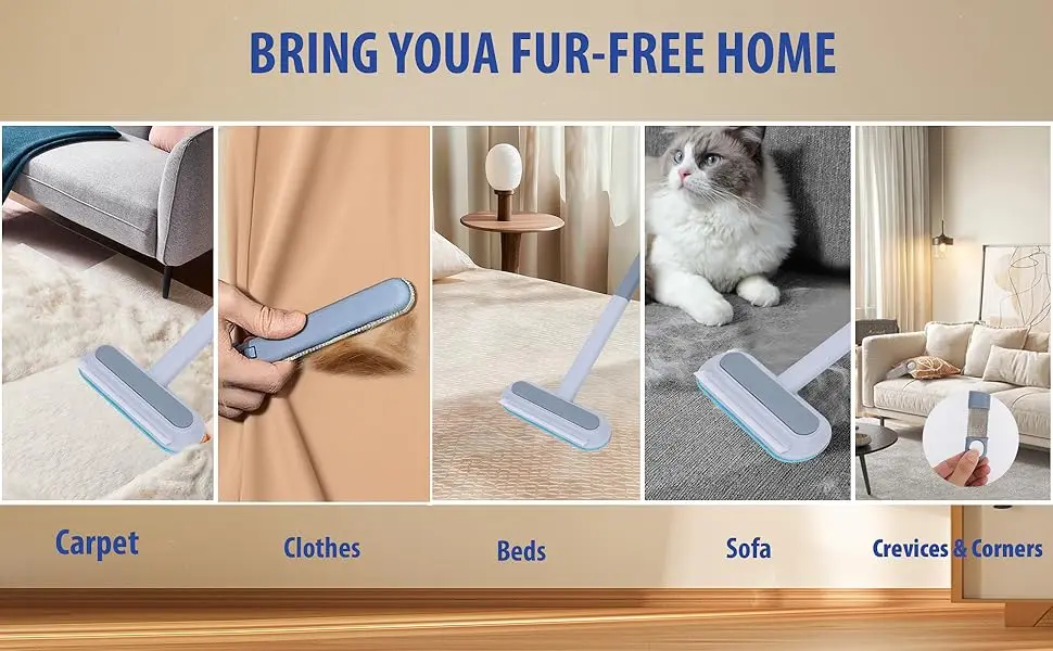 Multifunktionales Tierhaar-Entfernungswerkzeug, Wiederverwendbare Bürste für Hunde- und Katzenhaare, Geeignet für Sofas, Teppiche, Kleidung, Bettwäsche – Detail 4