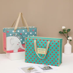 Fashion waterproof film thickened portable shopping bag large-capacity non-woven storage bag clothing packaging gift bag