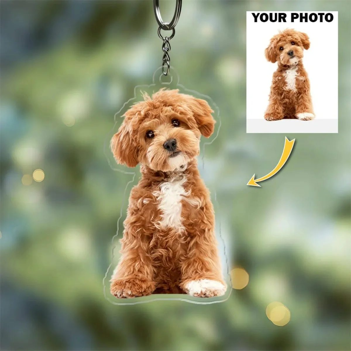 Custom Photo Acrylic Keychains and Backpack Charms—Perfect for Couples, Friends, Pets, and More. Features a Custom Finish and Un