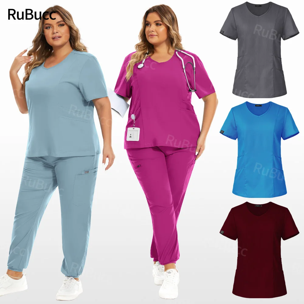 

Medical Uniforms 8 Colors Scrubs Women Nurse Accessories Hospital Dental Clinic Workwear Lab Work Clothes Surgical Overall Suits