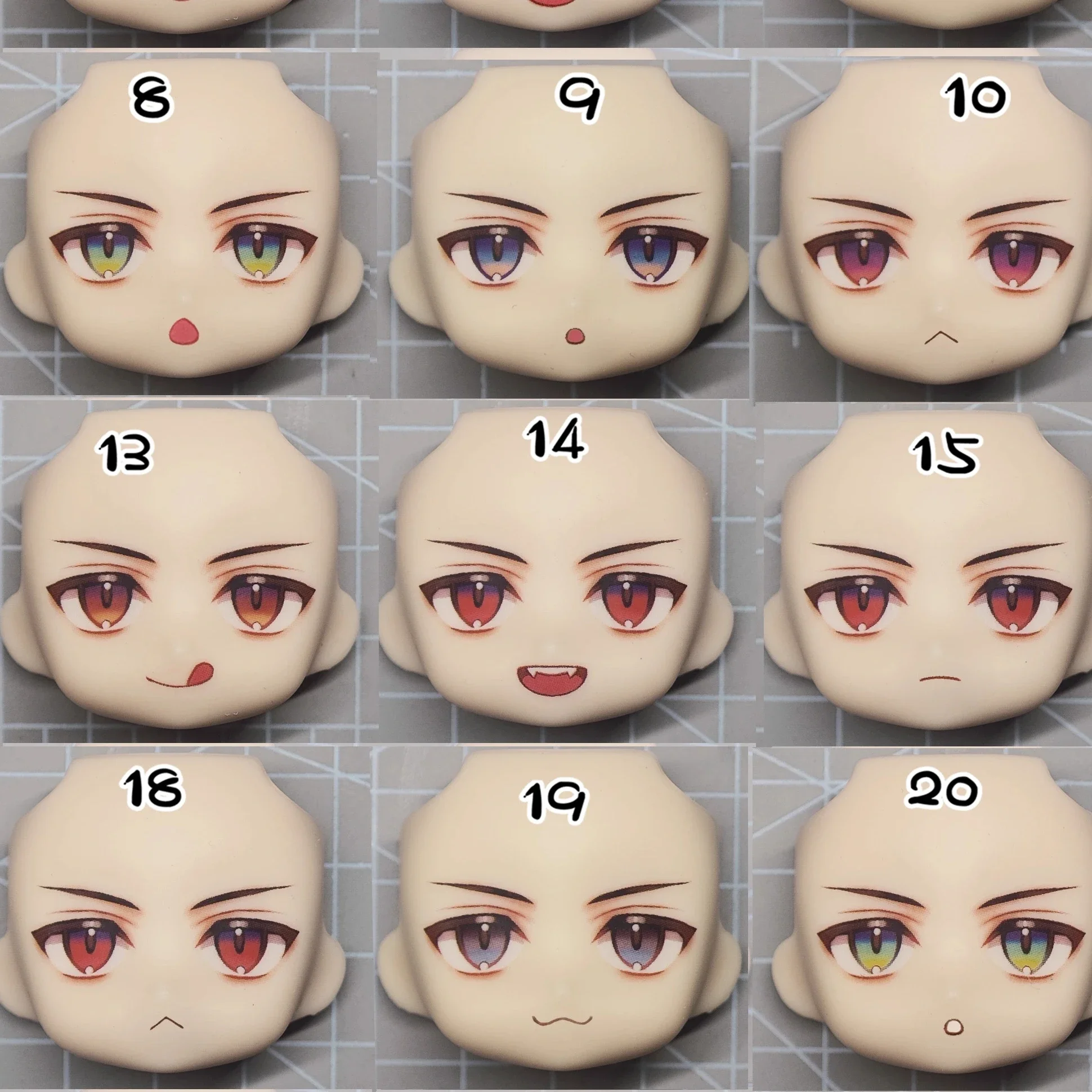 Anime Original Design Ob11 Face Doll NIHONG Handmade Water Sticker Faceplate  Game Cosplay Toy Accessories