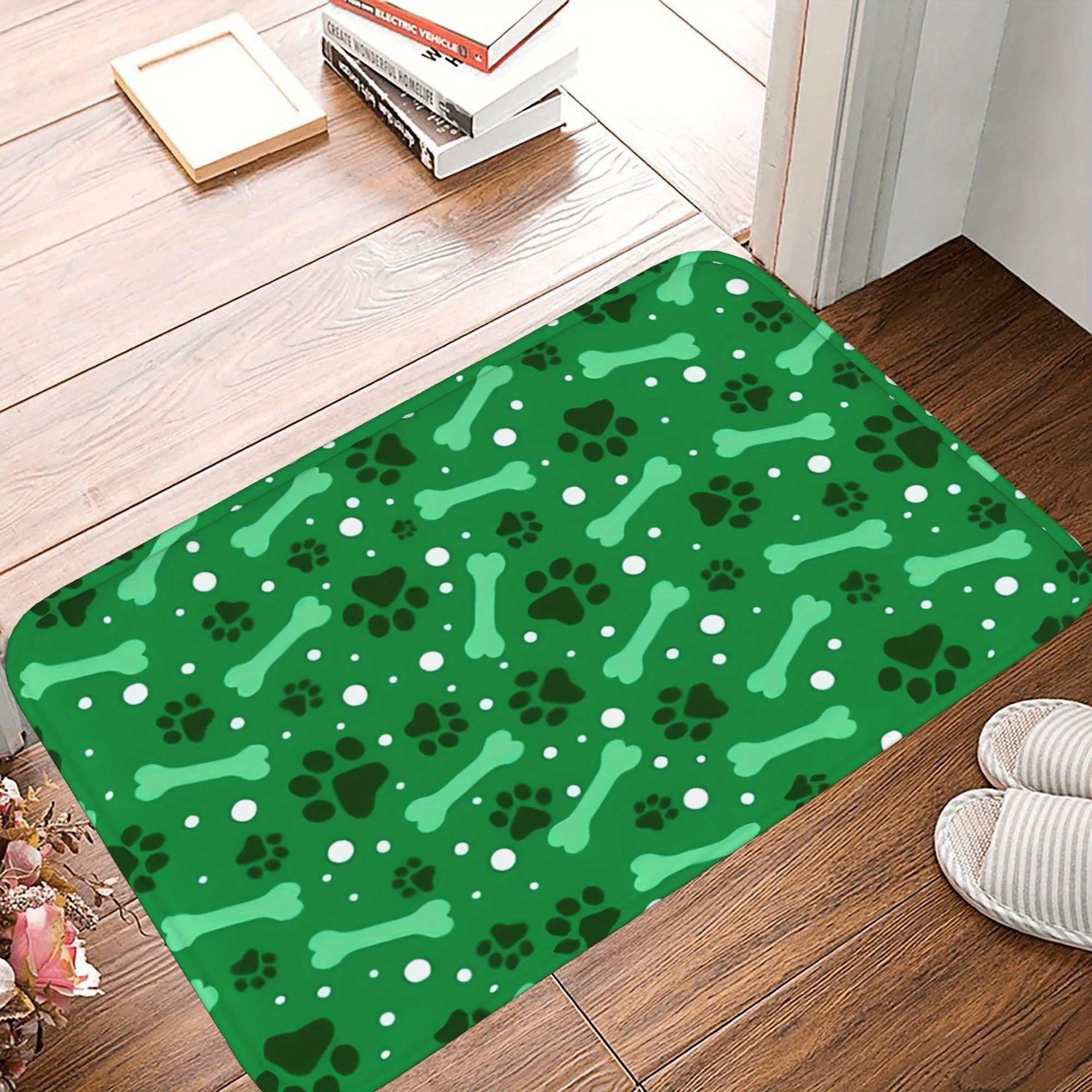 

1PC Pet-paw print Pattern Kitchen Rug Non-Slip Door Mat Pop design Bathroom Rug Bath Mat Carpet for Home Sink Laundry Decoreeree