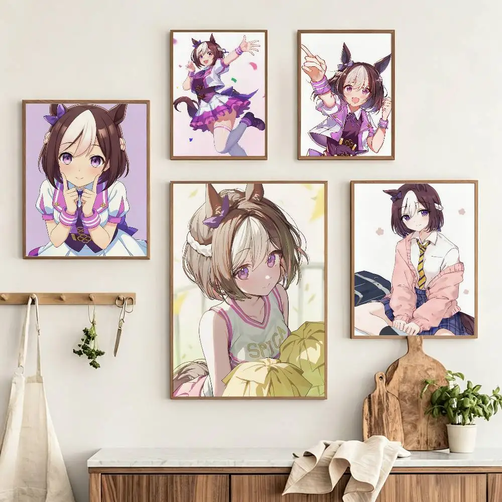 Special Week Umamusume Pretty Derby Custom HD Waterproof Self Adhesive Wall Art Poster