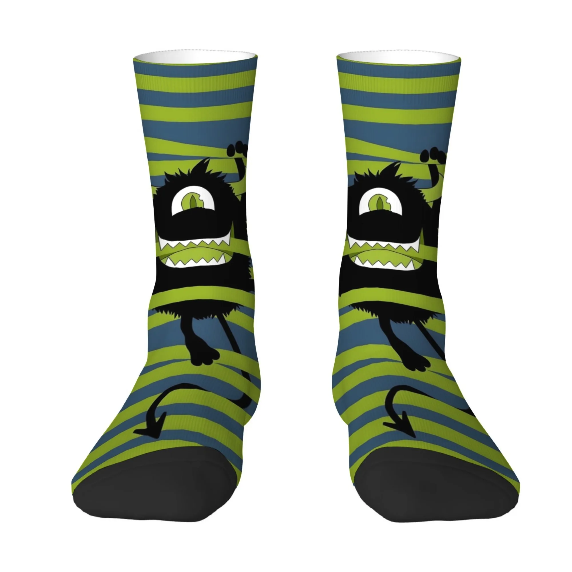 Happy Cartoon Monster Novelty Men's Socks Street Hip-Hop Funny Socks Breathable Non-Slip Outdoor Casual Fashion Socks Party Gift