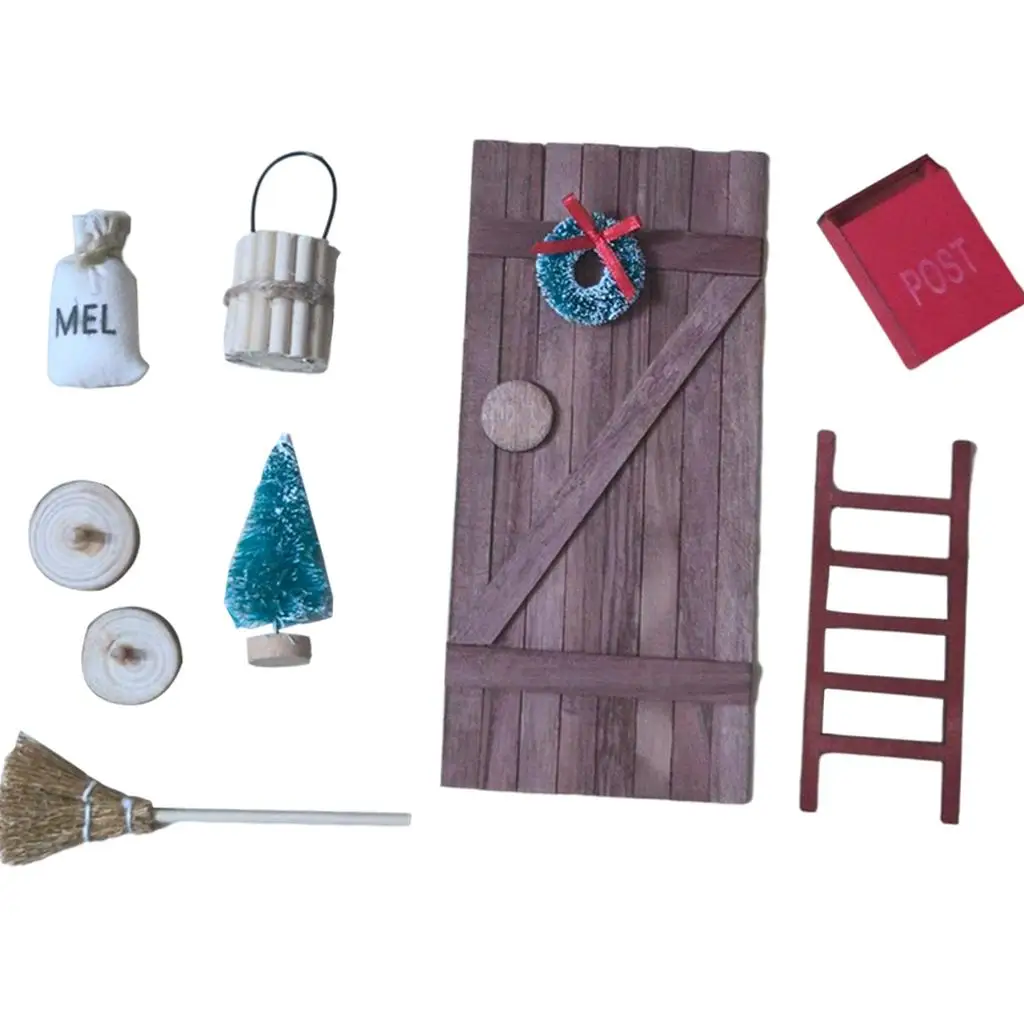 9x Miniature 1:12 Dollhouse Furniture Kit Wooden Toy DIY Toy Children Gifts