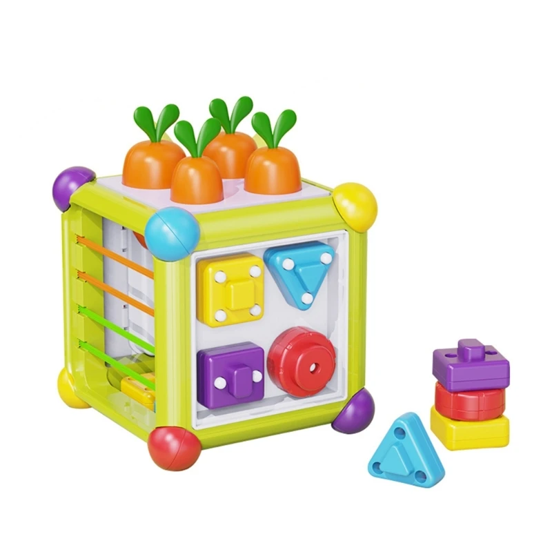 

Busy Cube Puzzles for Toddlers Boys & Girls Carrot Fruit Pulling Toddler Puzzles Learning Puzzle Toy for Kids D5QF