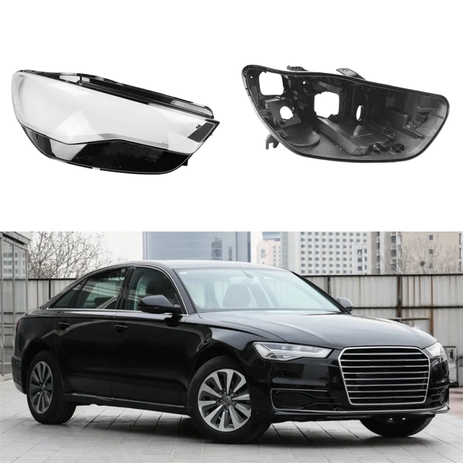

For Audi A6 A6L C7 2016 2017 2018 Car Interior Replacement Parts Headlights Lights Glass Car Hood Lights Bases