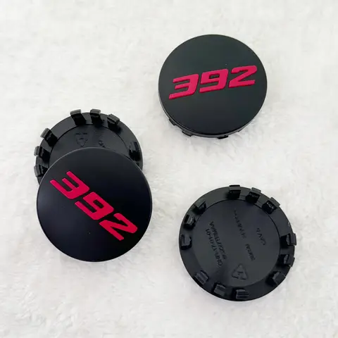 4pcs x 63mm Car Logo Wheel Center Hub Caps Rim Cover Emblem Sticker for Dodge Charger Challenger Hell Cat SRT for Chrysler 300C