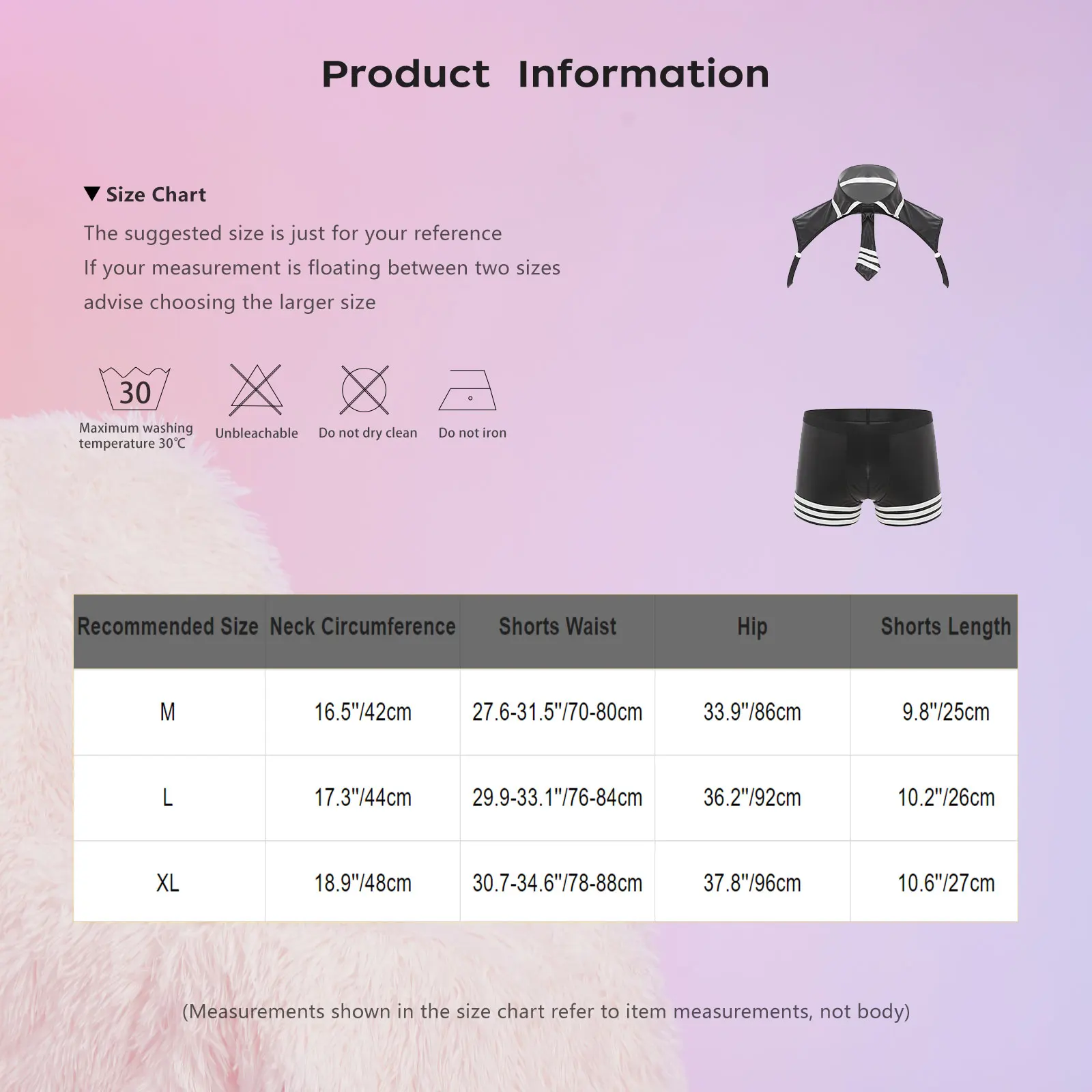 ชุดชั้นในชายลายทาง ชุดครอปท็อปผูกเนคไท พร้อมเสื้อคลุมและกางเกงบ็อกเซอร์ หนังเทียมเนื้อนุ่ม ชุด 2 ชิ้น สำหรับใส่ไปไนต์คลับหรือออกเดท