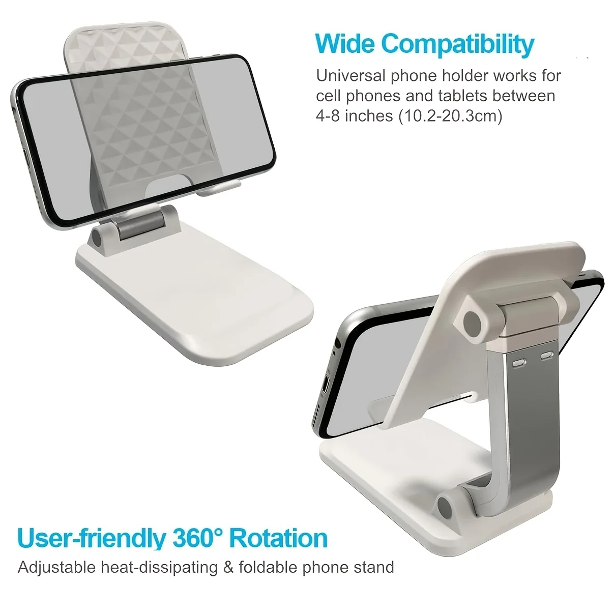 

1Pc Portable Phone Stand, Foldable Adjustable Desk Holder, Non Slip Stand for iPhone Samsung All Smartphones