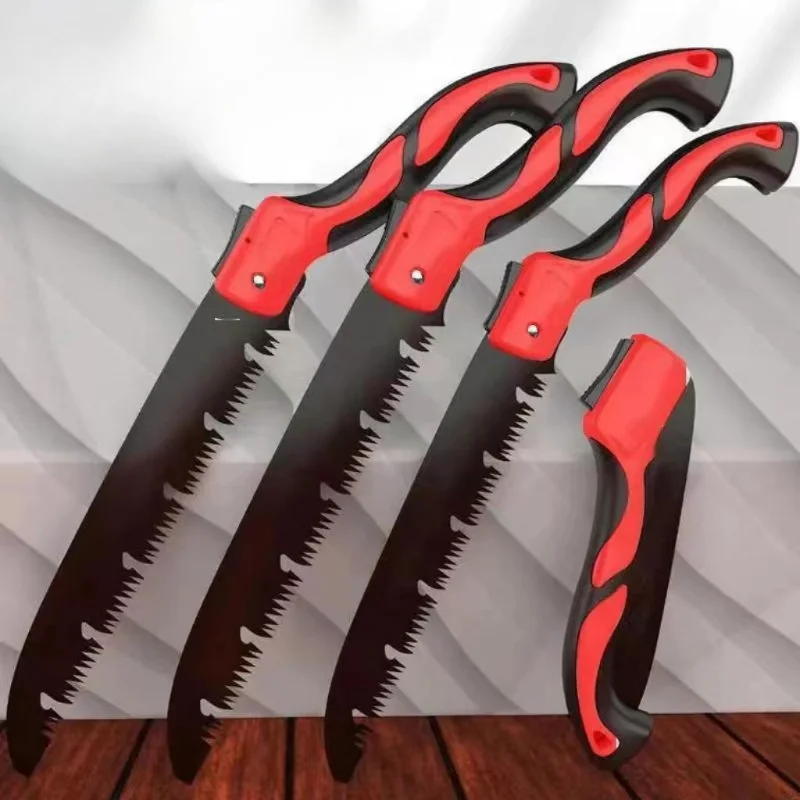 منشار يدوي قابل للطي SK5 فولاذي بتصميم زر واحد أداة قطع الخشب الحادة للتخييم يمكنك صنعها بنفسك لتقليم الحدائق منشار يدوي مدمج