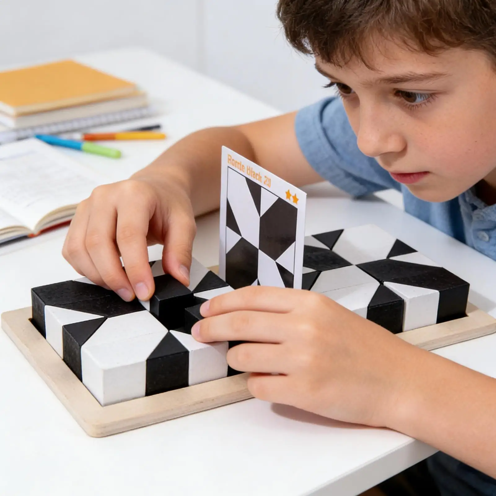 Houten blokpuzzel Brain Teaser Educatief speelgoed Reisfeest Familiespel voor kinderen Tieners Homeschooling, Home Classroom Camp