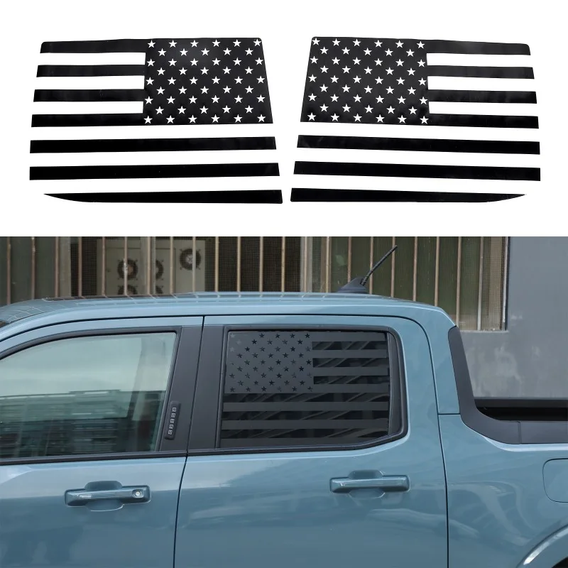 

2pcs PVC For 2022+ Ford Maverick Rear Side Window Glass Decals Window Decorative Stickers Car Accessories