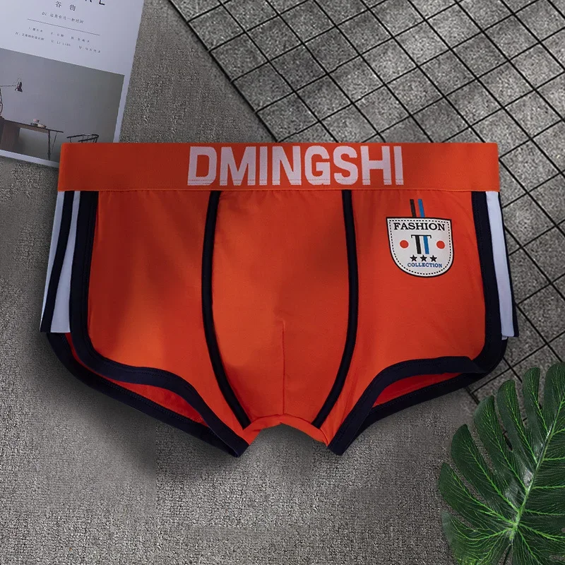 Personalized Men's Underwear Sports Boxer Shorts Cotton Large Size New Sexy Boys Antimicrobial Underpants