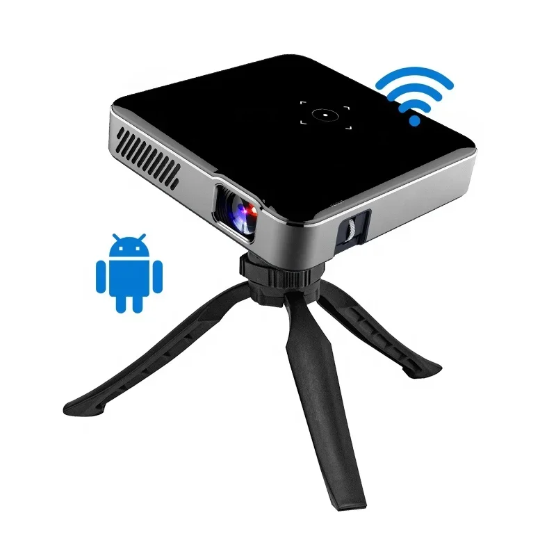New 2024 New Smart Portable Projector Android OS Dual WIFI DLP 4K Video 1080P Home Theater Projector 4K Mini Projectors