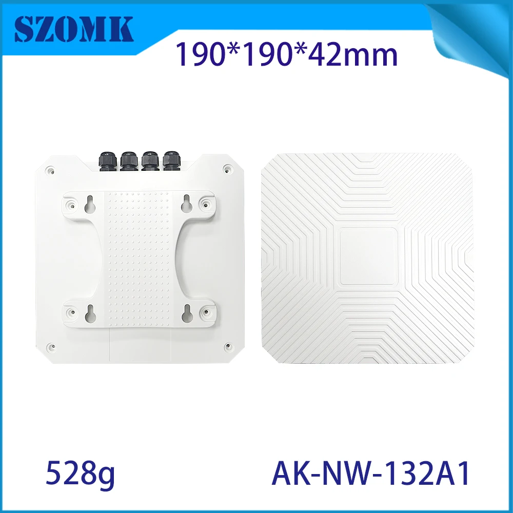 190*190*42mm ABS Wireless AP WiFi 6 Gigabit Amplification Plastic Enclosures for High-Power Long-Range Coverage