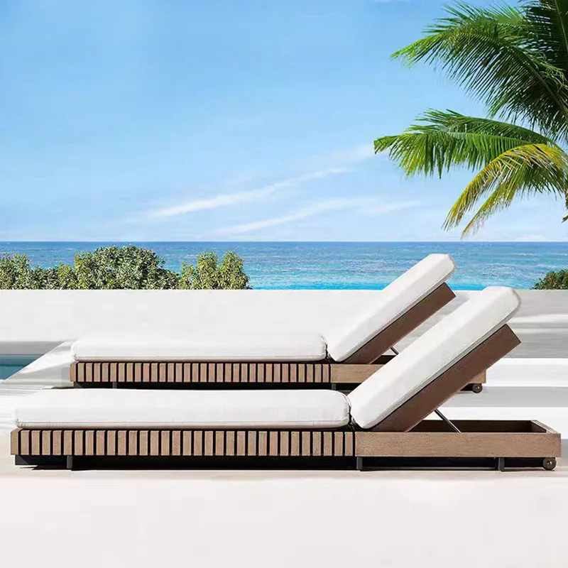 فيلا ترفيهية خارجية مطهرة من الخشب وحوض سباحة على شاطئ البحر #2