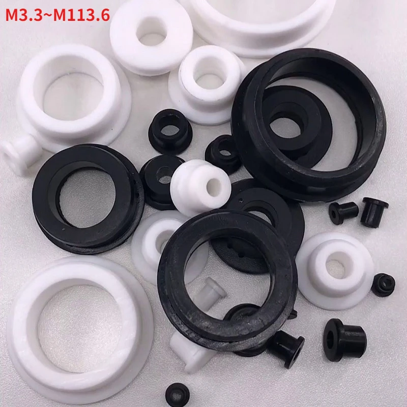 New Listing Round Hollow Silicone Rubber Grommet Wire Cable Wiring Protect Bushes Sealed Gasket Hole Plug M3.3~M113.6