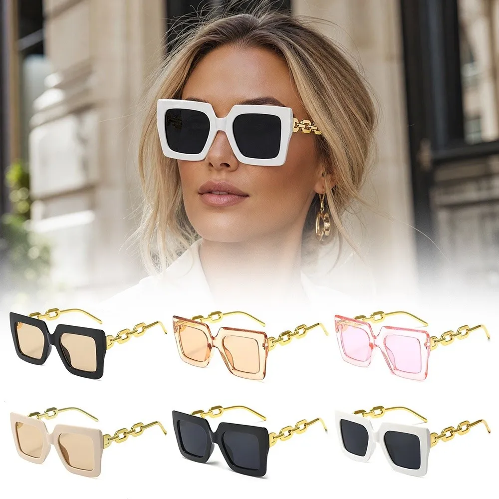 Übergroße quadratische Vintage-Sonnenbrille mit rechteckigem Rahmen, Cat-Eye-Fahrerbrille, Sonnenschutzbrille für Damen und Herren