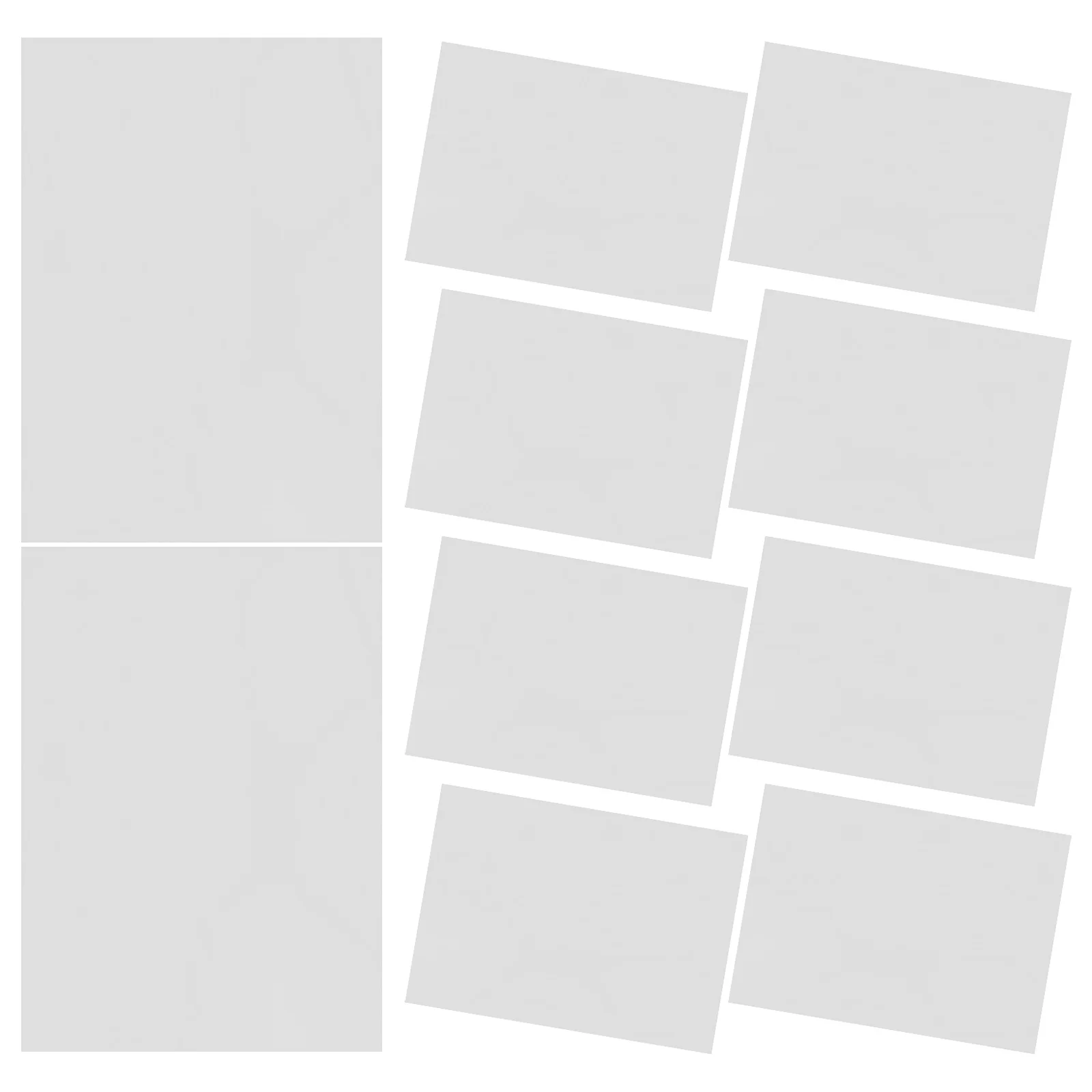 

10Pcs 16x12 Clear Plastic Sheets Transparent Craft Panels for Dollhouse Windows DIY Window Panes Miniature Building Materials