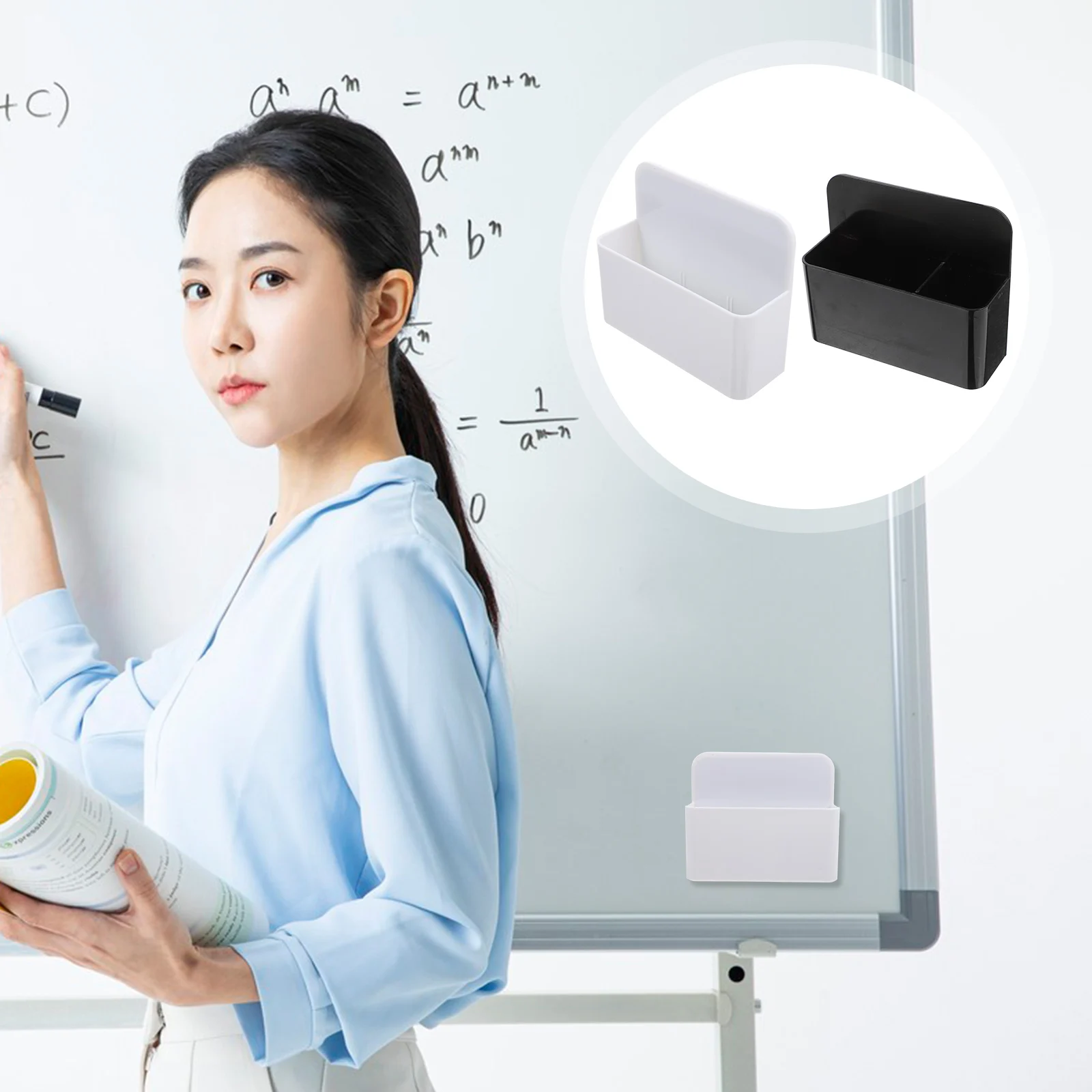 

4pcs Magnetic Pen Holder Dry Erase Marker Organizer Wall Mount Fridge Locker Storage Whiteboard Pencil Holder Plastic