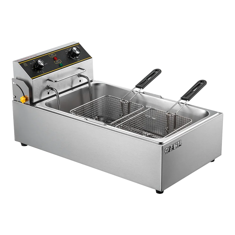 

Constant temperature fryer, commercial double-cylinder electric , large-capacity single-cylinder fritter, stall frying pan