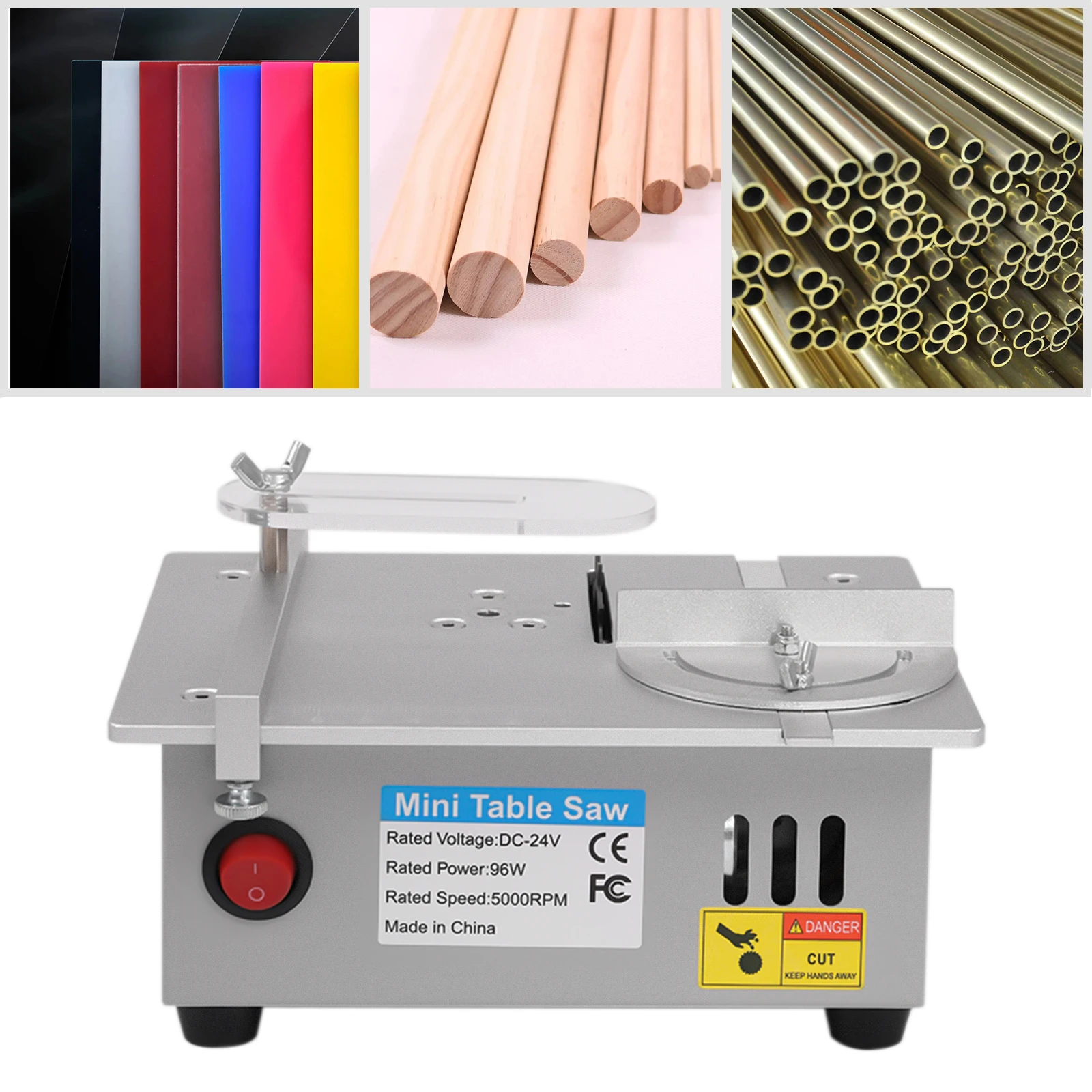 Mini Hobi Masa Testeresi S3, 96W 775 Motorlu DIY Ahşap İşleme Tezgah Testeresi, Model Yapımı Kesimi İçin 7 Hızlı Ayarlanabilir Güç Kaynağıyla