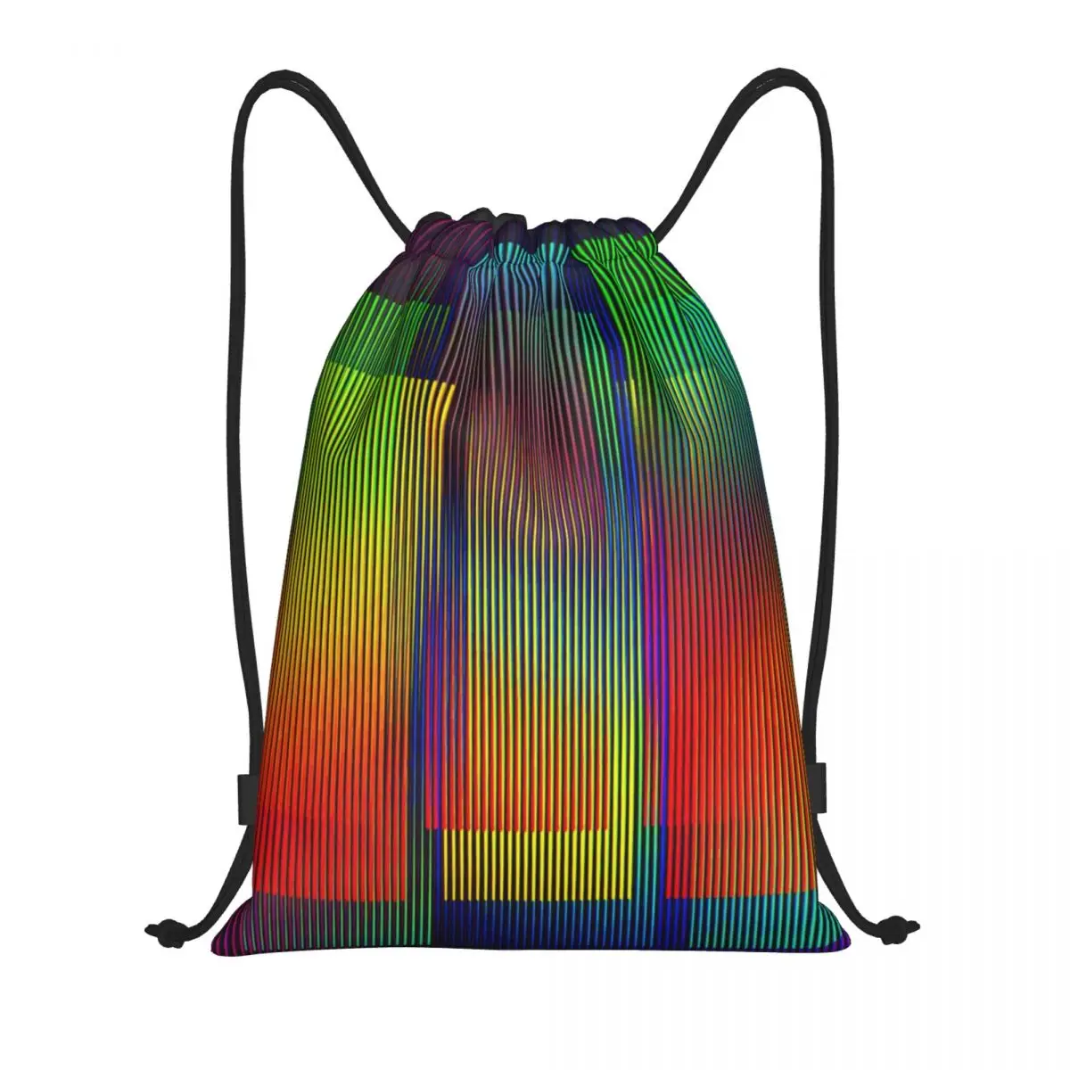 Carlos Cruz Diez Permutation Drawstring Backpack Sports Gym Bag for Men Women Training Sackpack