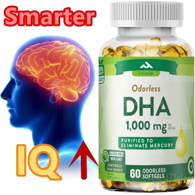 مكمل معزز للدماغ عالي الذكاء من Bcuelov كبسولات فيتامين DHA تعمل على تحسين الذاكرة والتركيز العقلي وطاقة الأعصاب وروح الذكاء #3