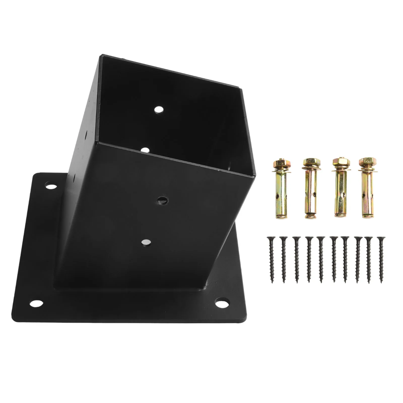 Flexible Design Slanted Roof Pergola Bracket Kit for 4x4 Inch Posts Includes Essential Hardware for Outdoor Use
