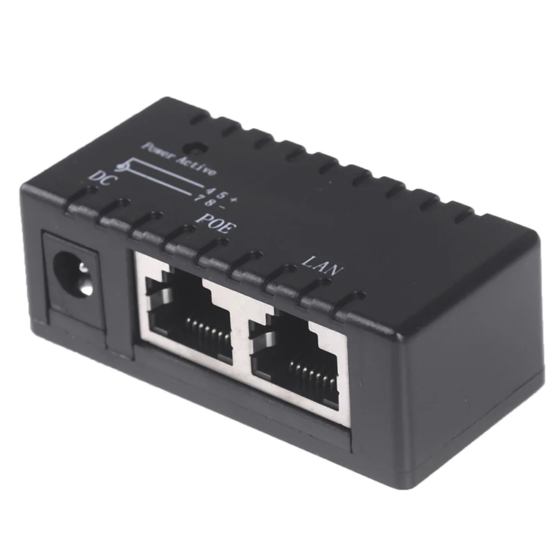 10/100Mbps 12V-48V POE Power Adapter Ethernet Injector Splitte for RJ45 Interface for IP Camera POE Adapter Module Accessories