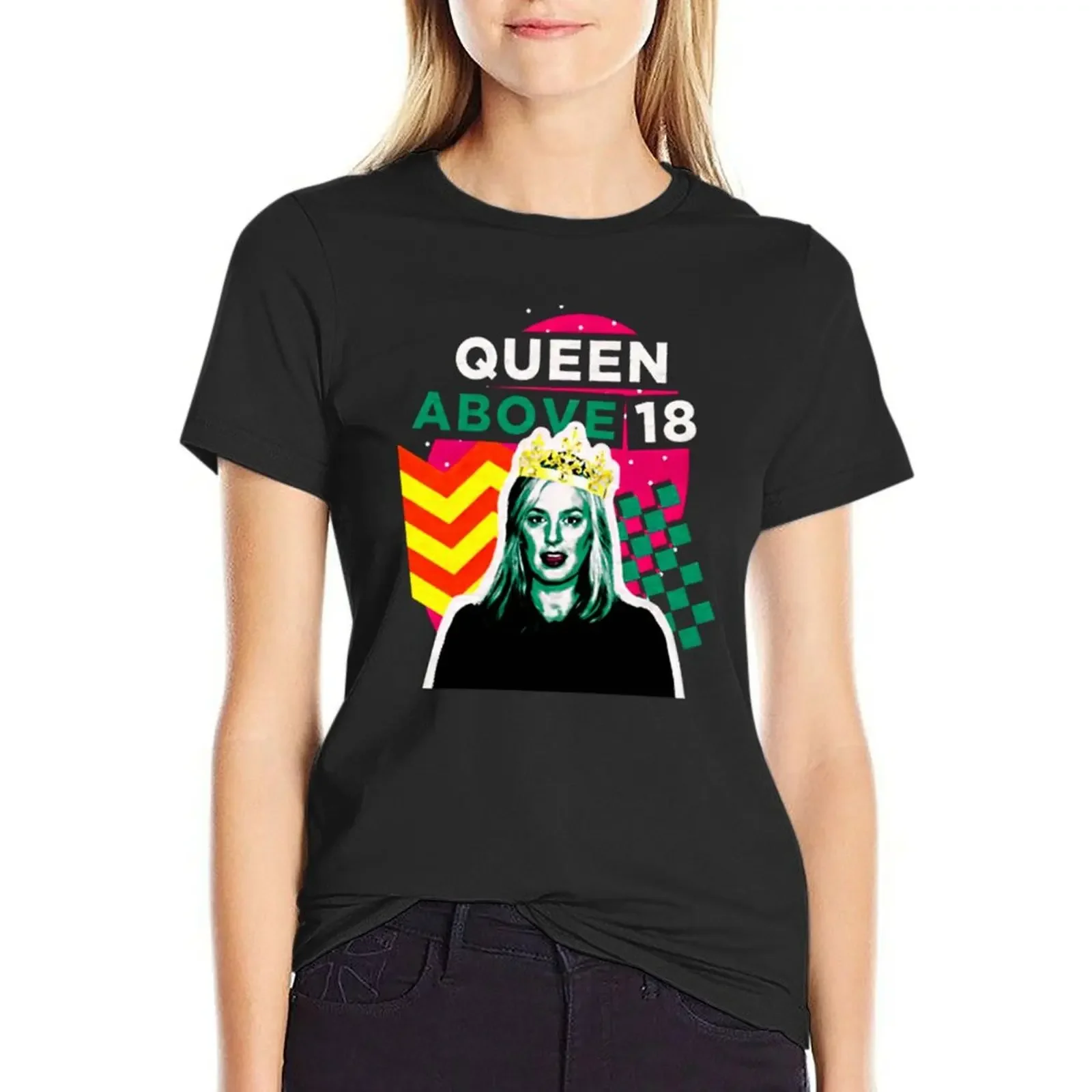 

WOMENS QUEEN ABOVE T-Shirt customs design your own hippie clothes cute clothes female T-shirt Women