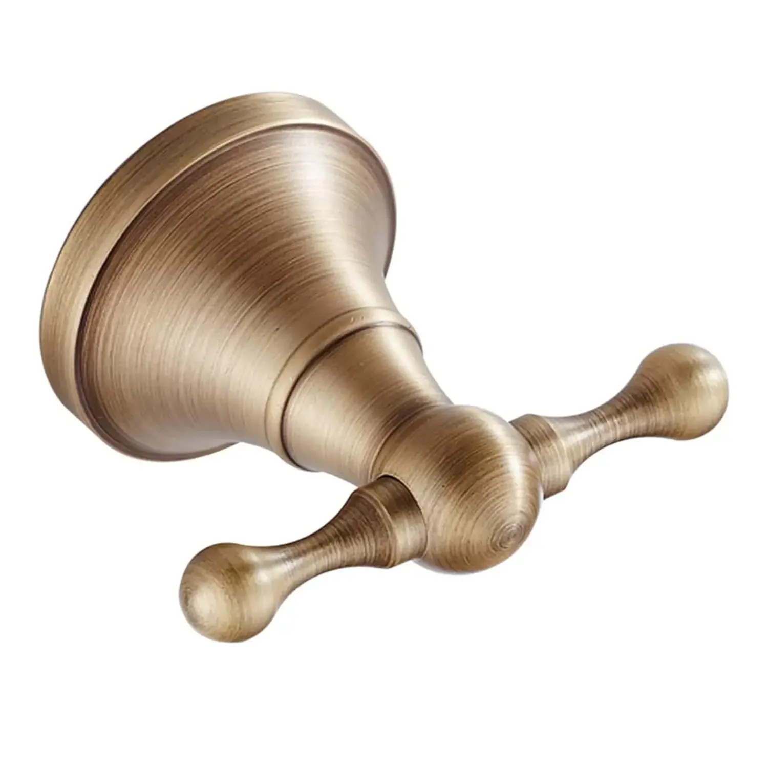 

Антикварный латунный двойной крючок для полотенец в форме рога, прямые крючки для полотенец для ванной комнаты, настенный винтажный крючок для одежды, пальто, халата